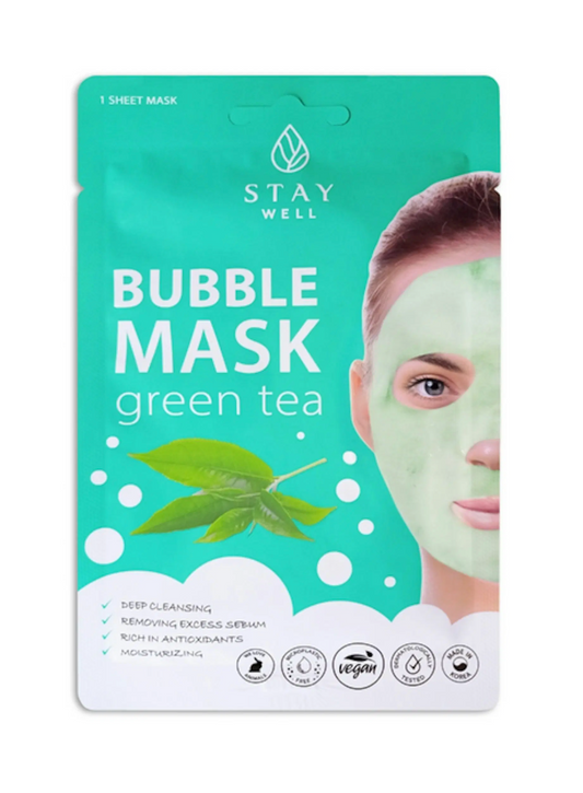 STAY WELL Deep Cleansing Bubble Mask – GREEN TEA 20g