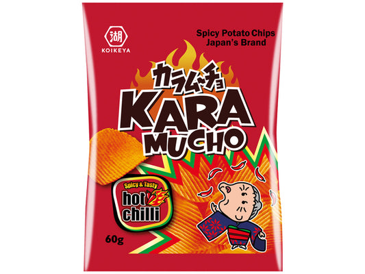 Koikeya Potato Chips Ridged Karamucho Chilli 60g