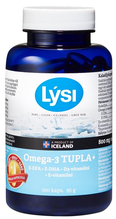 Lysi Omega-3 Tupla+ 100 kaps 800mg