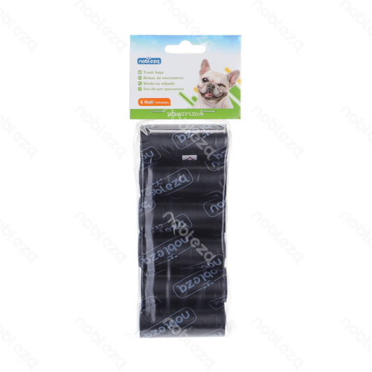 6-pack printed trash bags(W23*L32cm,Black)