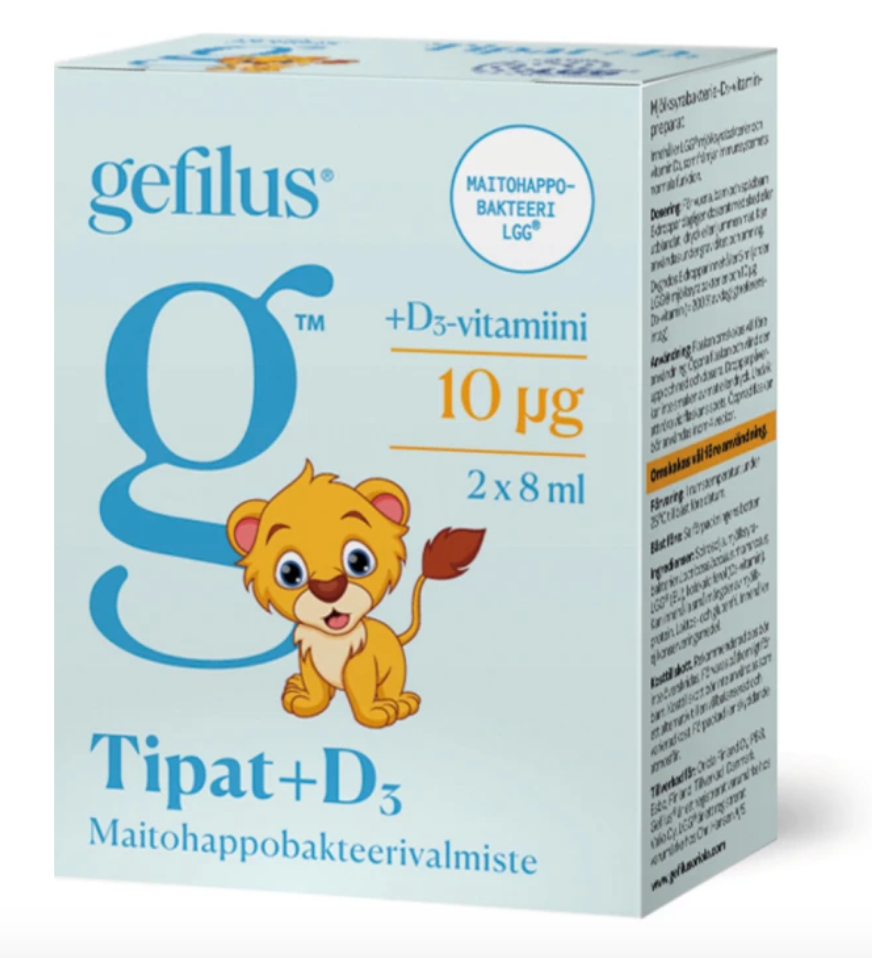 Gefilus Tippa+D3 2x8 ml