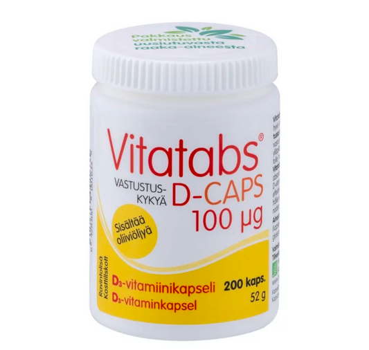 Hankintatukku Vitatabs D-Caps 100 µg 200 kaps