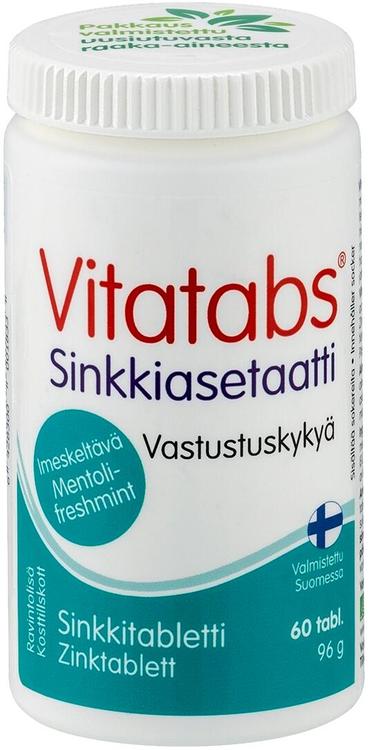 Vitatabs Sinkkiasetaatti 60 tabl. / 96 g