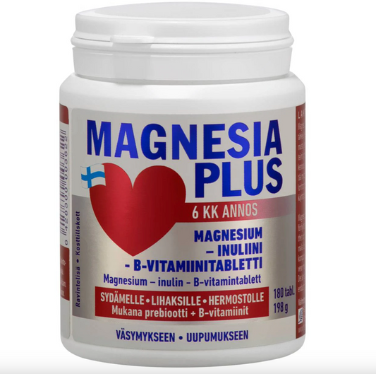 Hankintatukku Magnesia Plus 350 mg - Magnesium - Inuliini -B- vitamiinitabletti 180 tabl