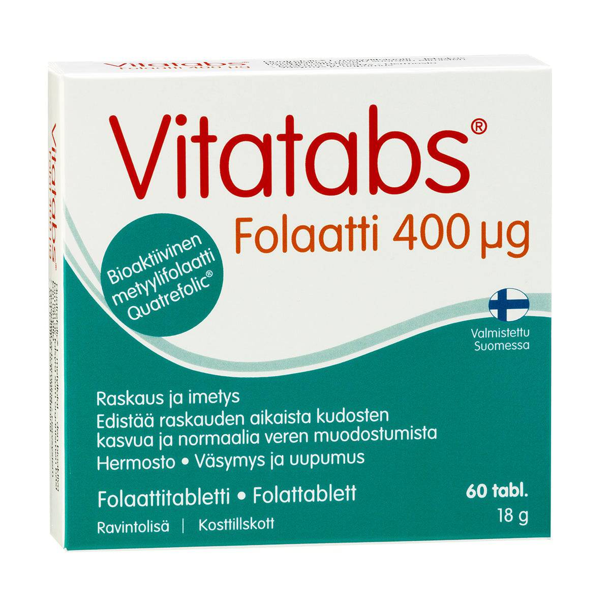Vitatabs Folic Acid 400 µg 60 tablets / 18 g