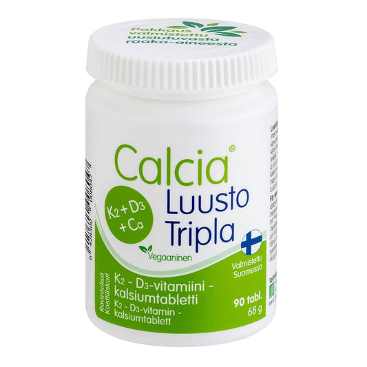 Hankintatukku Calcia Luusto Tripla - K2 - D3-vitamiini-Kalsiumtabletti 90 tabl