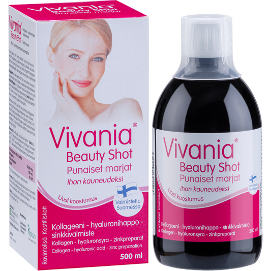 Hankintatukku Beauty Shot Vivania 500 ml punaiset marjat