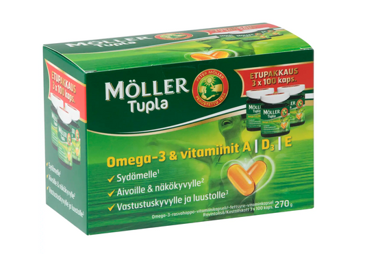 Möller Omega-3 Tupla 300 kpl 270g