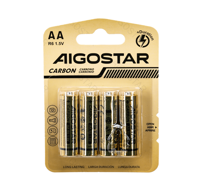 Carbon-zinc Battery R6 (AA) 1.5V 4pcs