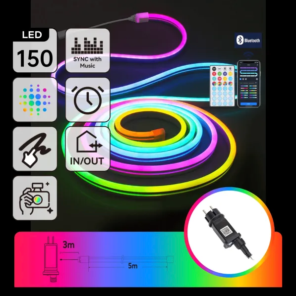 Bluetooth Low Voltage Neon Light RGBIC 5m