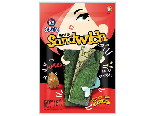 Seleco Seaweed Sandwich Snack Almond/Sesame 15g