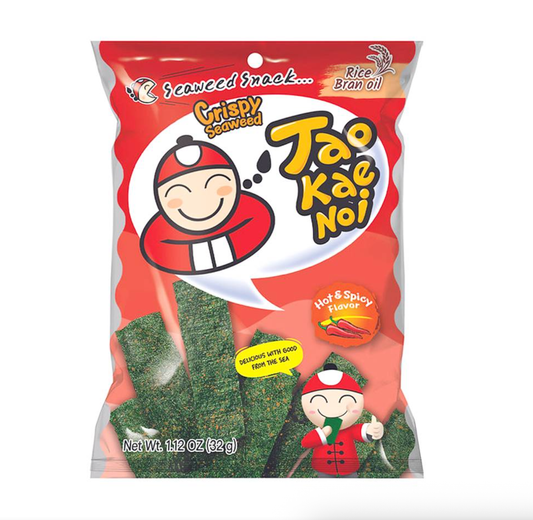 TAO KAE NOI Seaweed Snack Crispy Hot & Spicy 32g/