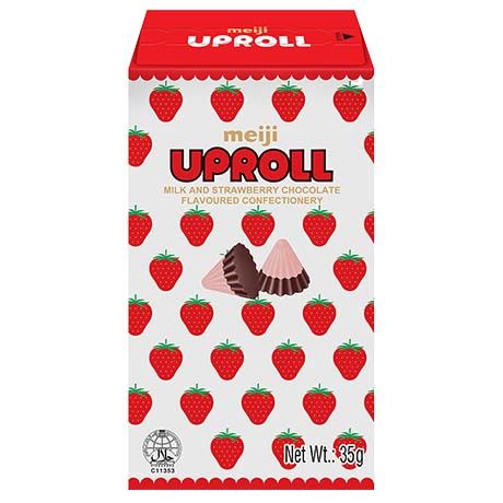 MEIJI Millk & Strawberry Chocolate Uproll 35g