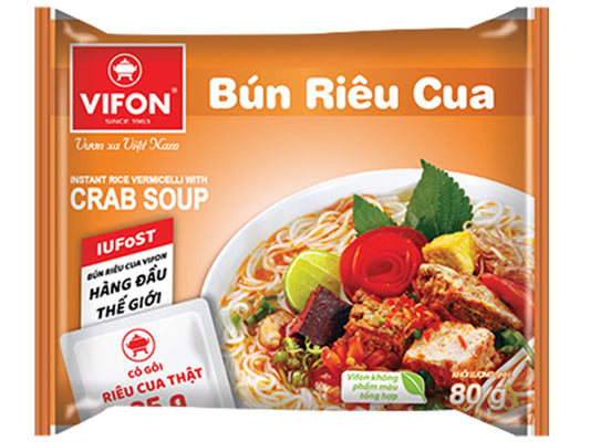 Vifon Instant Rice Vermicelli Crab Bun Rieu Cua 80g