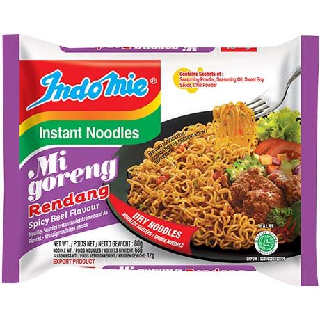 Indomie Instant Noodles Mi Goreng Rendang 80g