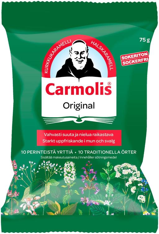 Carmolis yrttikaramelli sokeriton 75g