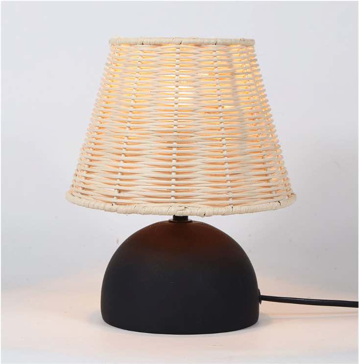 🎁 HTTL-9 Black/Natual White ClassicTABLE LAMP 19x22.5cm (100% off)