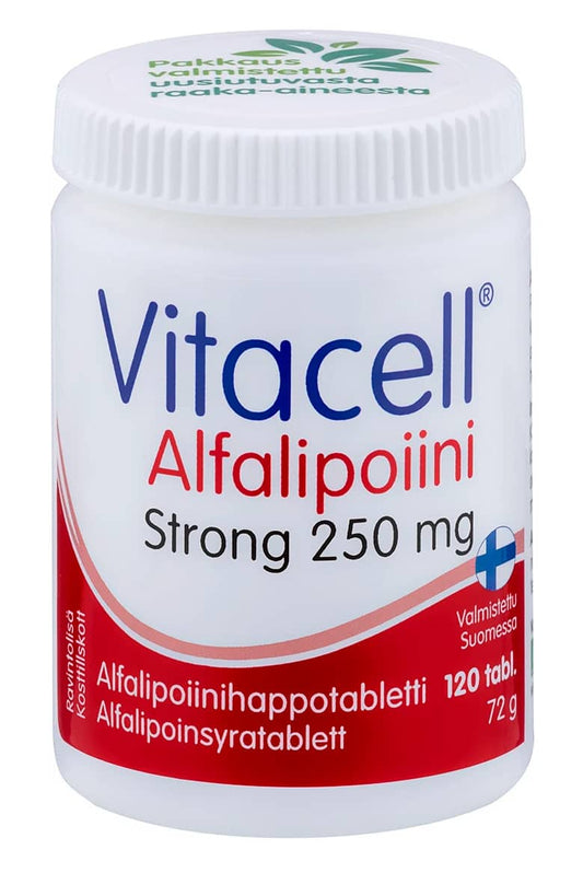 Vitacell Alfalipoiini Strong 250 mg 120 tabl