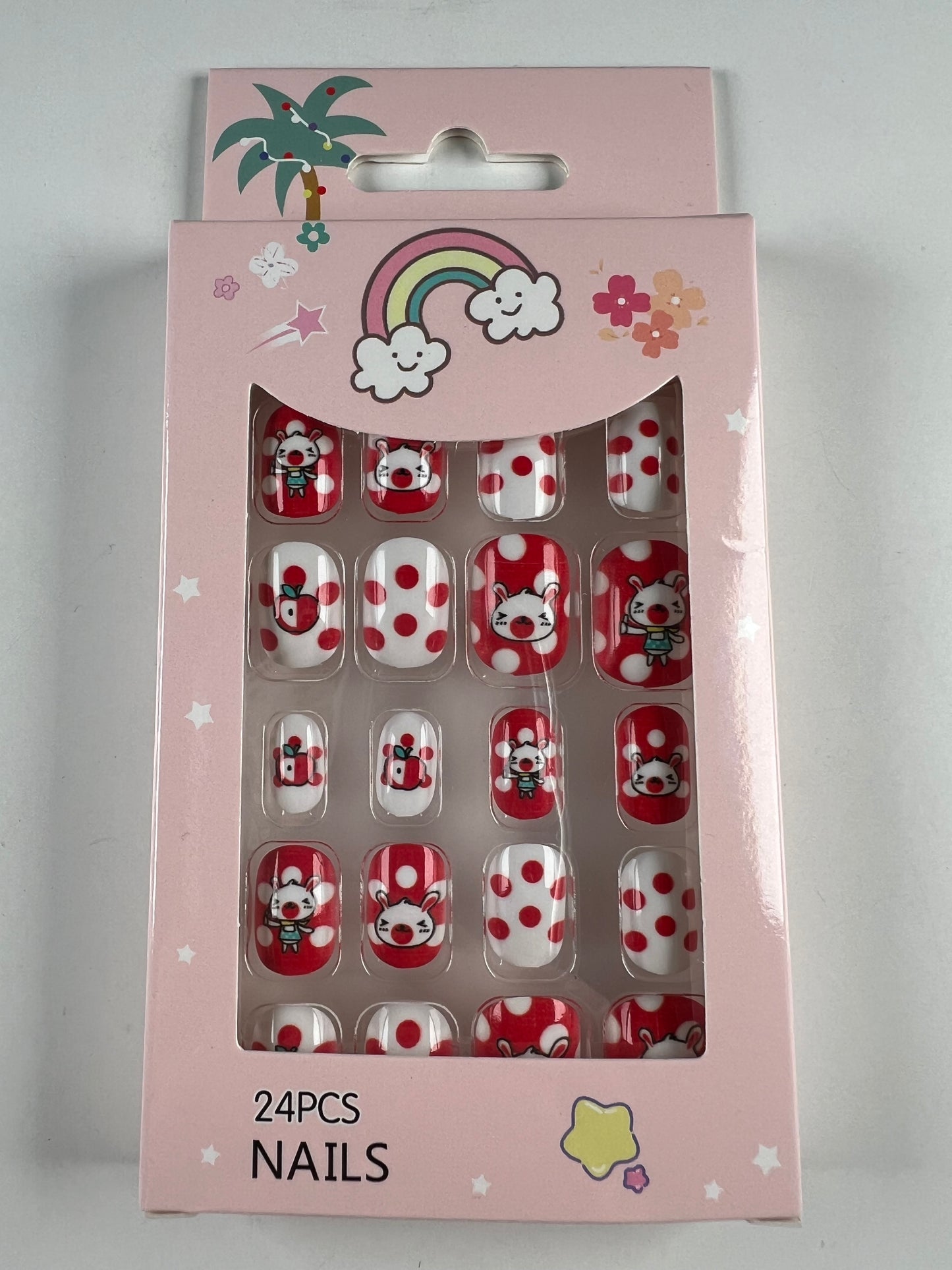 Speedy Nails Child-style Set (24 pcs, No Adhesive Needed) for 4+ years old