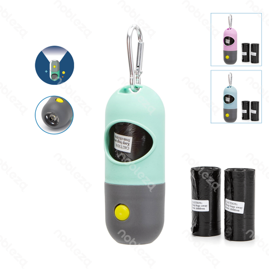 Trash Bag Dispenser with Flashlight(L32*W23cm,3 colors mixed)