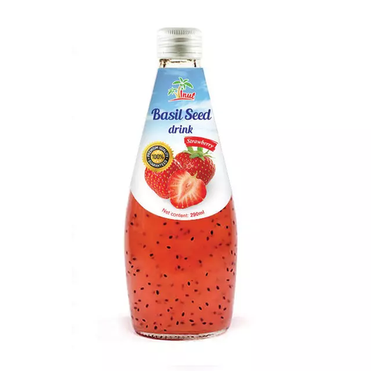 Vinut Basil Seed Drink Strawberry falvor 290ml