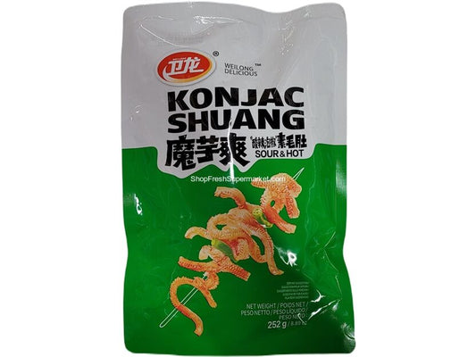 WEI LONG Konjac Snack Hapan ja kuuma 252g
